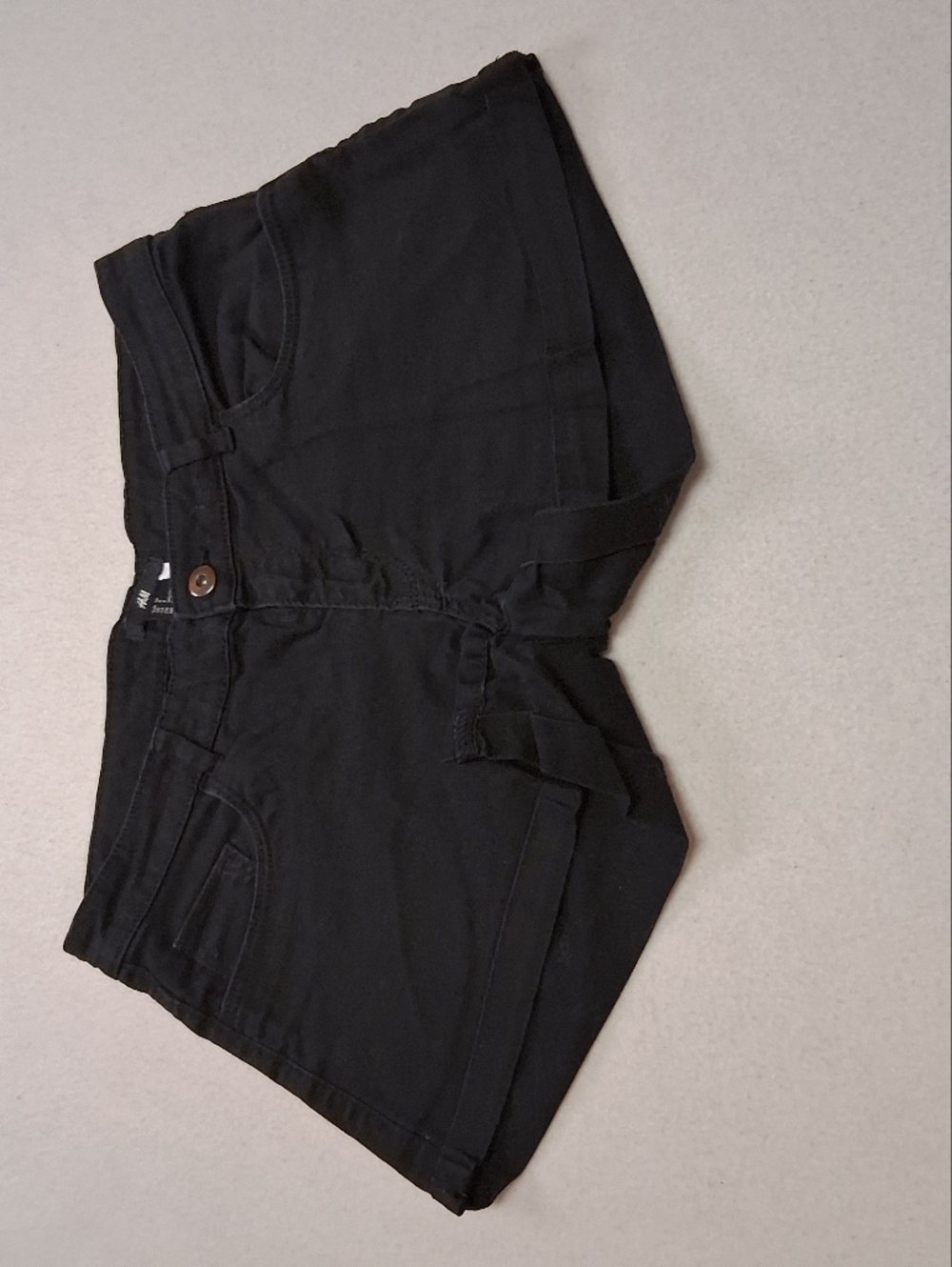 H&M Black Women's Cotton Blend Shorts